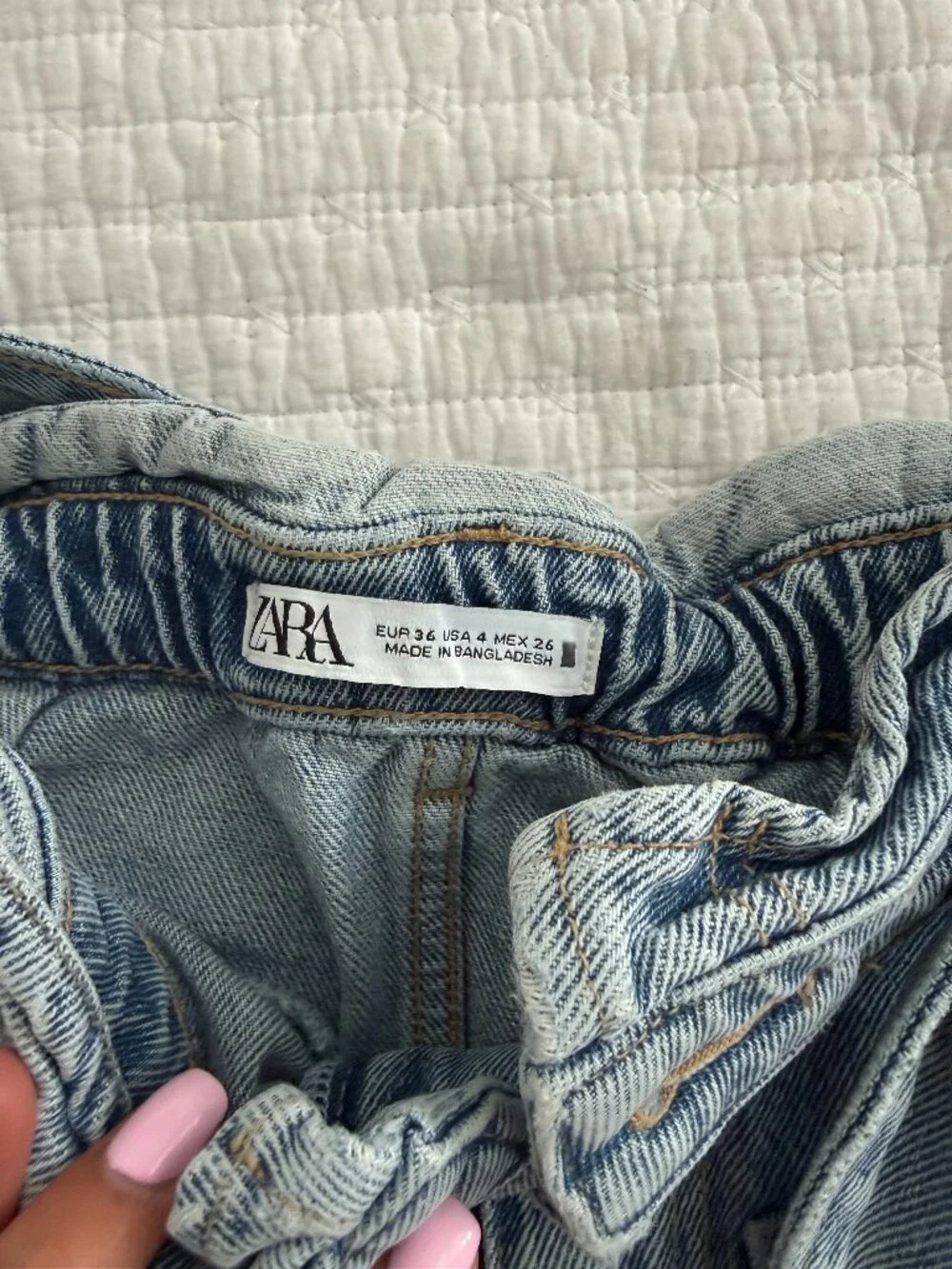 Zara Denim Paperbag Shorts